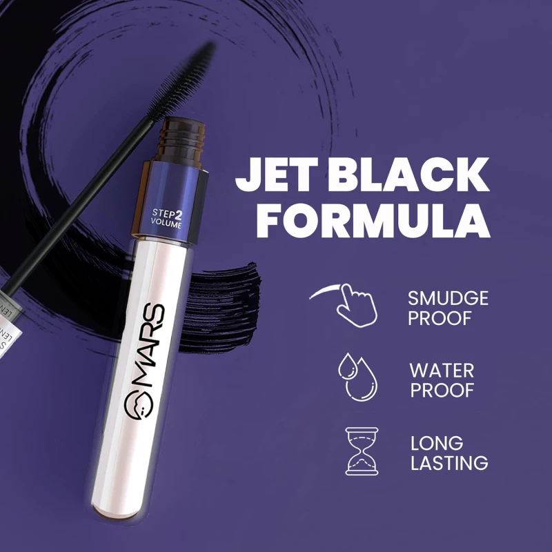MARS Double Trouble Volumizing and Lengthening Mascara | 2-in-1 Mascara for Women 15 ml thumbnail 8